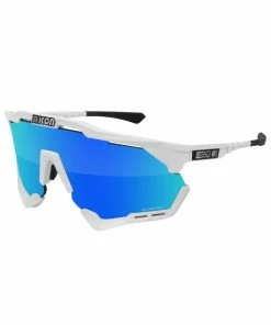 SCICON Aeroshade - White Gloss -Billig Hjelme racer butik Aeroshade White BLUE hero