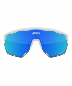 SCICON Aerowing - White Gloss -Billig Hjelme racer butik Aerowing White BLUE front