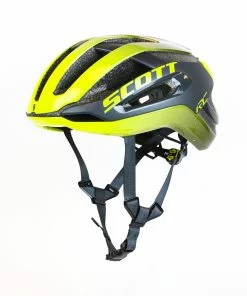Scott Centric PLUS Helmet - Yellow RC/Dark Grey - Mitchelton-Scott