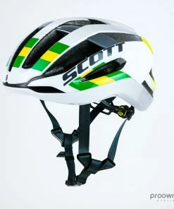 Scott Centric PLUS Helmet - White/Green/Yellow - Australian Champion - Mitchelton-Scott