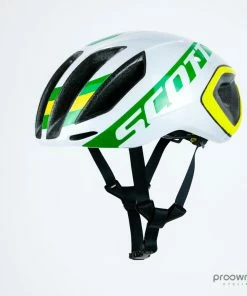 Scott Cadence PLUS Helmet - White/Green/Yellow - Australian Champion - Mitchelton-Scott