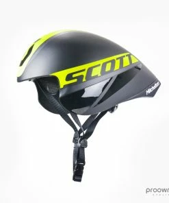 Scott Split Time Trial Helmet - Black/Yellow - Mitchelton-Scott