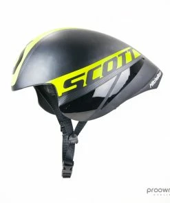 Scott Split Time Trial Helmet - Black/Yellow - Mitchelton-Scott